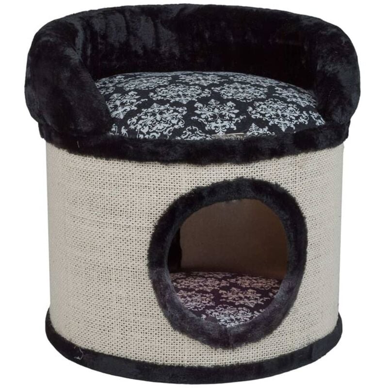 Quapas Barril rascador para gatos Pebbles negro 45x45x50 cm Quapas