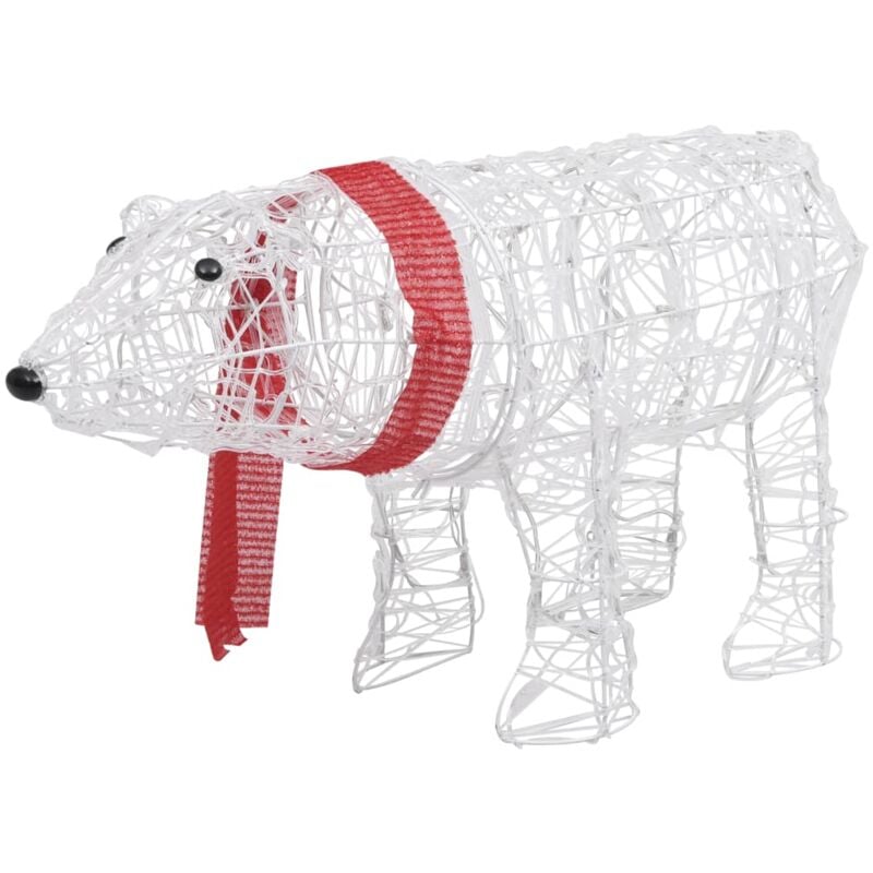 Oso de luces decorativo navideño 45 LED 71x20x38 cm acrílico vidaXL