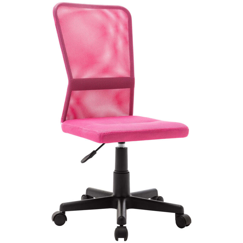 Silla de oficina de tela de malla rosa 44x52x100 cm vidaXL