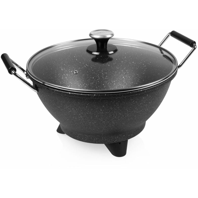 Wok eléctrico para saltear 1400 W negro Princess