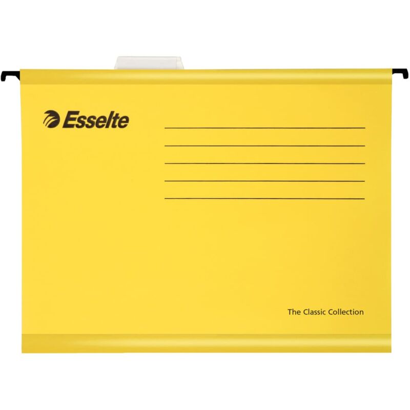 Esselte Carpeta Colgante tamaño a4 kraft reciclado visor de transparente amarillo classic 90314 caja 25