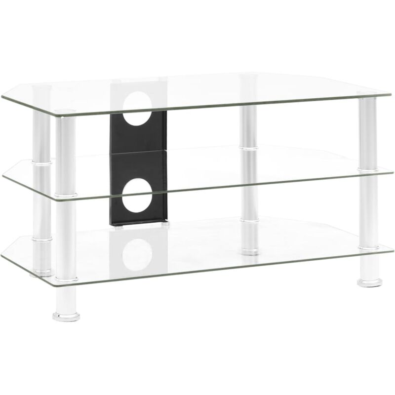 Mueble para televisor vidrio templado transparente 75x40x40 cm vidaXL