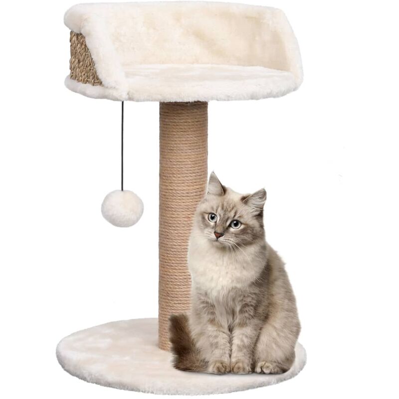 Árbol para gatos con poste rascador 49 cm hierba marina vidaXL