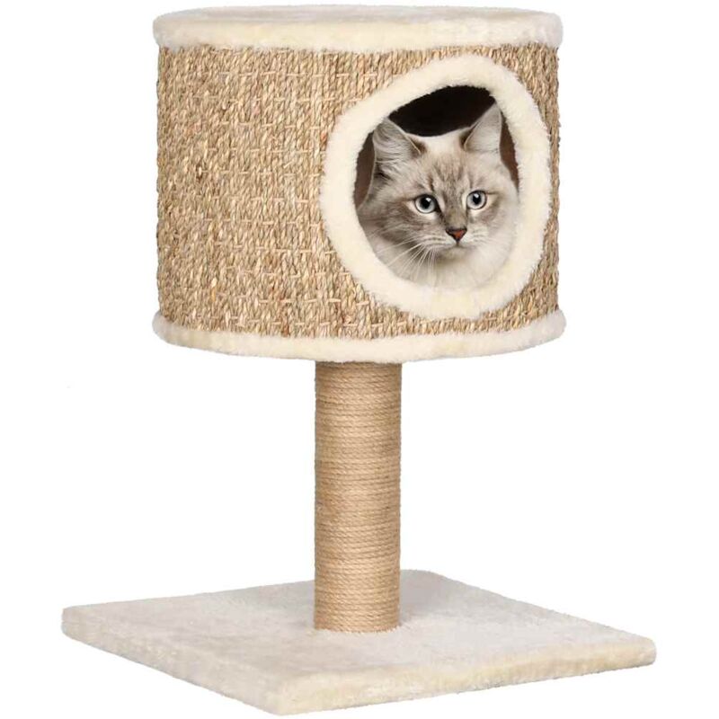 Árbol para gatos con casa y poste rascador 52 cm hierba marina vidaXL