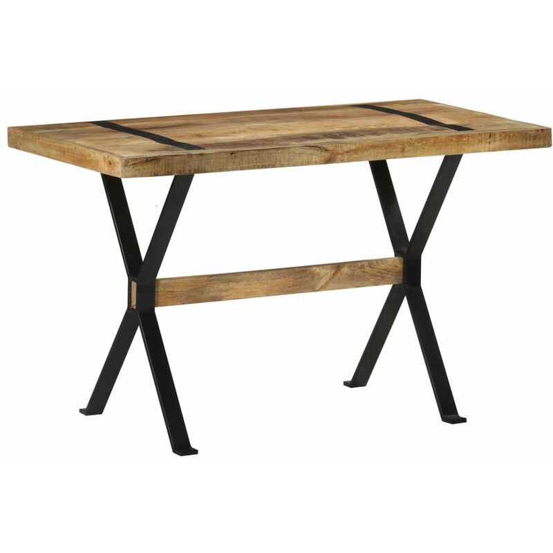 Mesa de comedor madera de mango rugosa 120x60x76 cm vidaXL