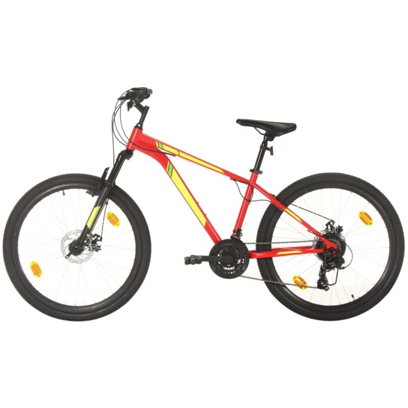 Bicicleta montaña 21 velocidades 27,5 pulgadas rueda 38 cm rojo vidaXL