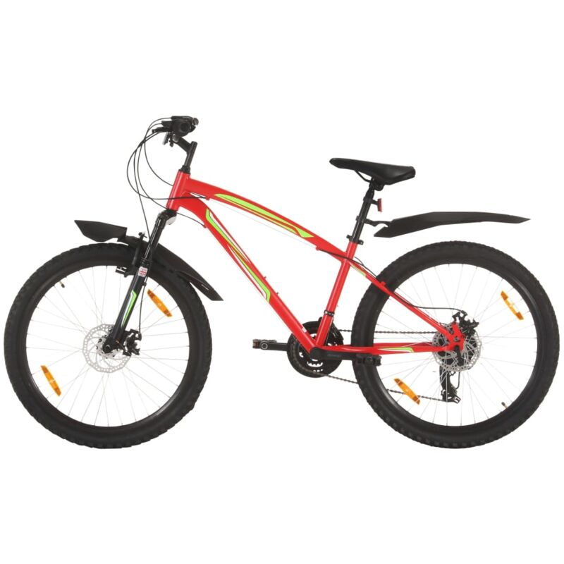 Bicicleta de montaña 21 velocidades rueda 26 pulgadas 42cm rojo vidaXL