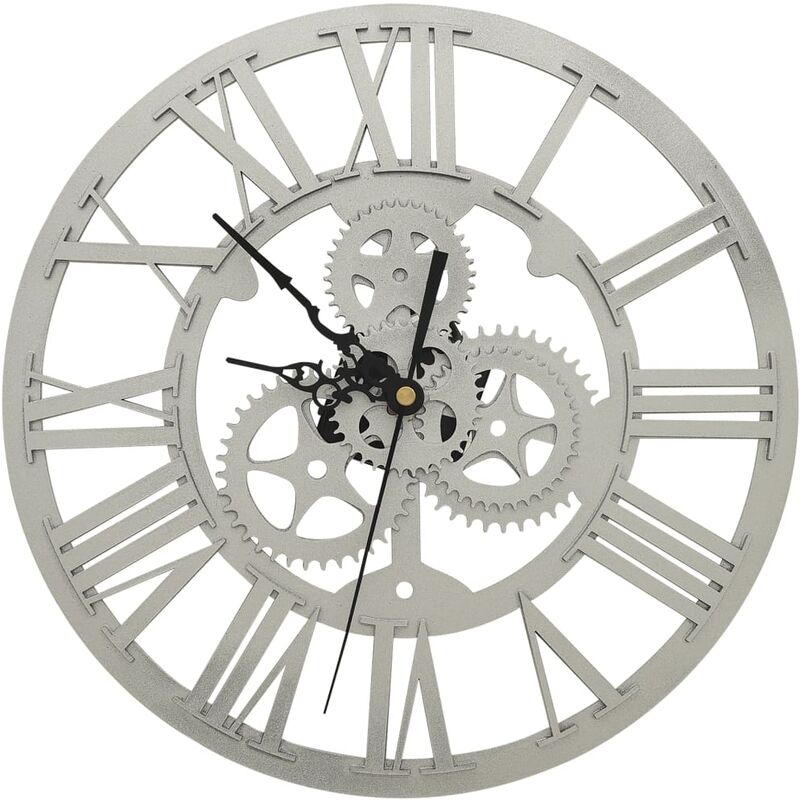Reloj de pared acrílico plateado 30 cm vidaXL