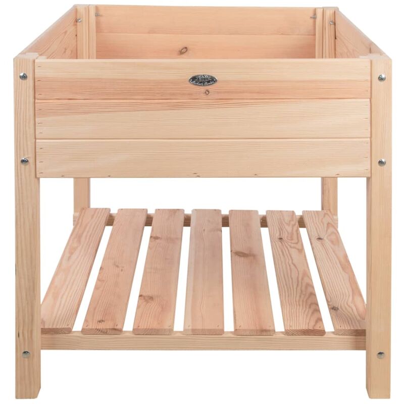 Cantero Flores Esschert design alto madera xl castaño 78.8x78.8x78 cm mesa cultivo vacía