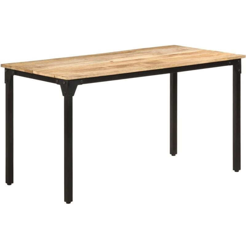 Mesa de comedor madera de mango rugosa 140x70x76 cm vidaXL