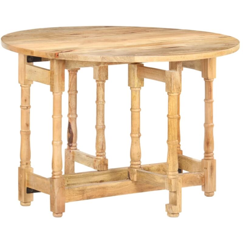 Mesa de comedor redonda de madera maciza de mango 110x76 cm vidaXL