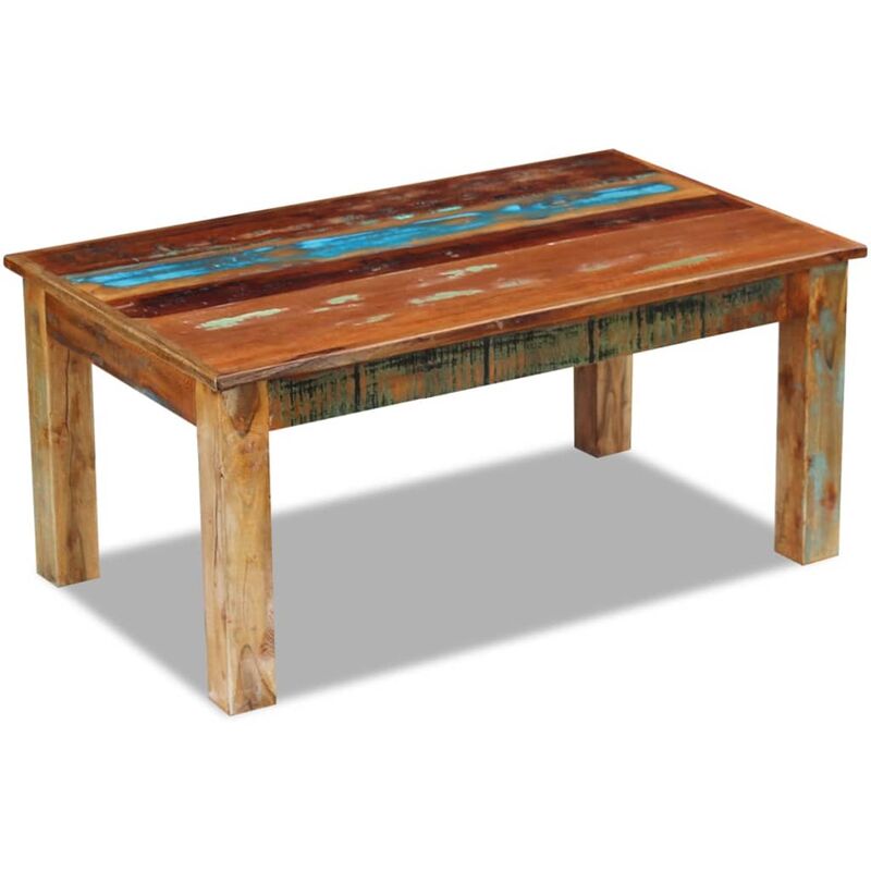 Mesa de centro de madera maciza reciclada 100x60x45 cm vidaXL