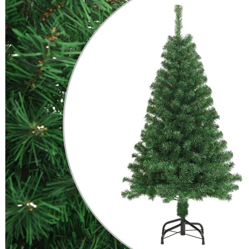 Árbol de Navidad artificial con ramas gruesas PVC verde 120 cm vidaXL