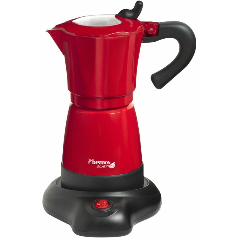 Cafetera de expreso 6 tazas 480 W roja AES480 Bestron