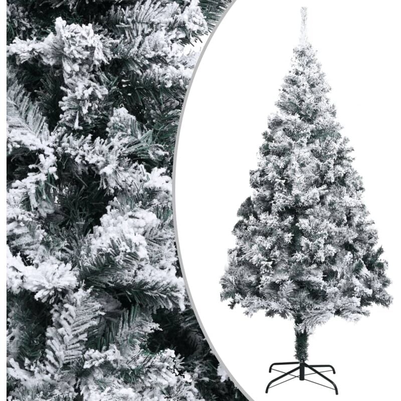 Árbol de Navidad artificial con nieve PVC verde 300 cm vidaXL