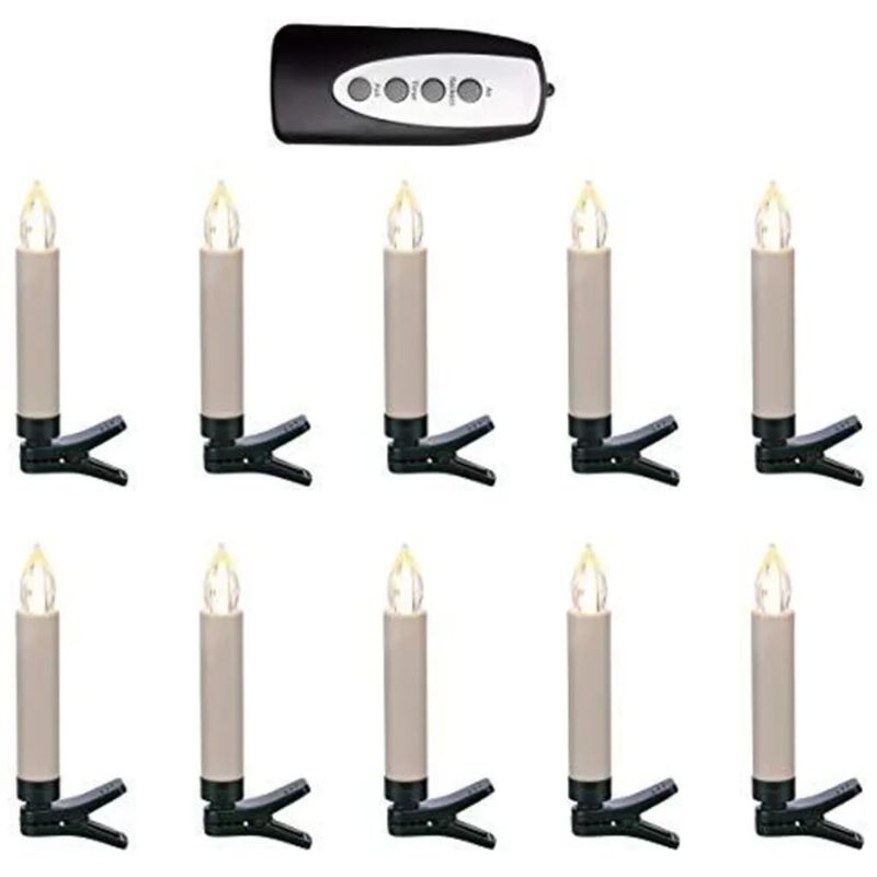 Mini velas luces LED con mando a distancia 10 unidades HI