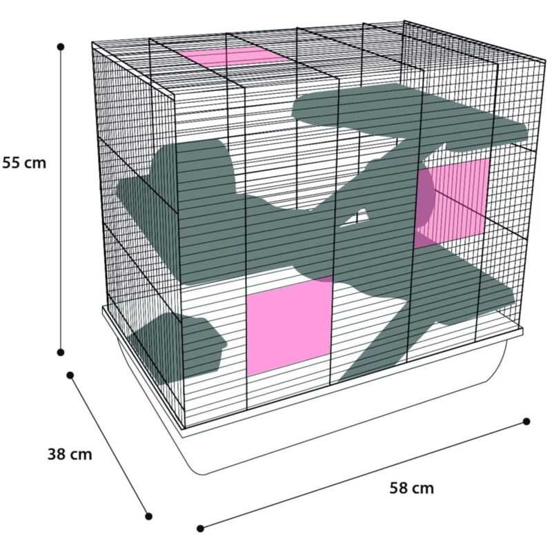 Basics - Casa para gato plegable, Gris 38 cm x 38 cm x 43 cm : :  Productos para mascotas