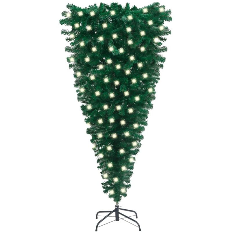 De Navidad Artificial invertido con led verde 150 cm