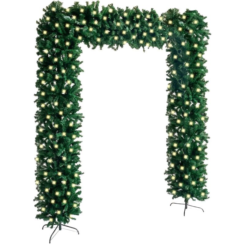 Arco de árbol de Navidad con LED verde 240 cm vidaXL