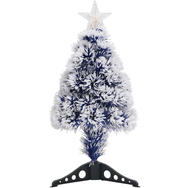 De Navidad Artificial led fibra blanco azul 64 cm vidaxl con luces 35x64