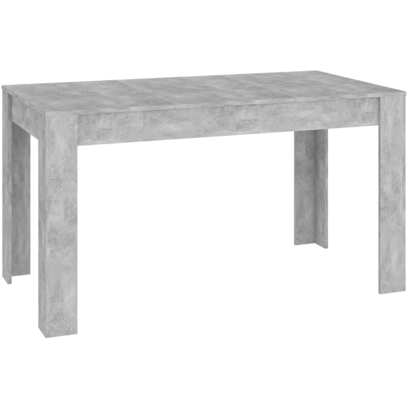 Mesa de comedor contrachapada gris hormigón 140x74,5x76 cm vidaXL