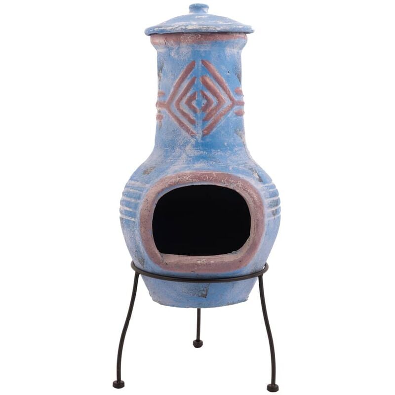 Chimenea Colima arcilla azul/rojo 86031 RedFire