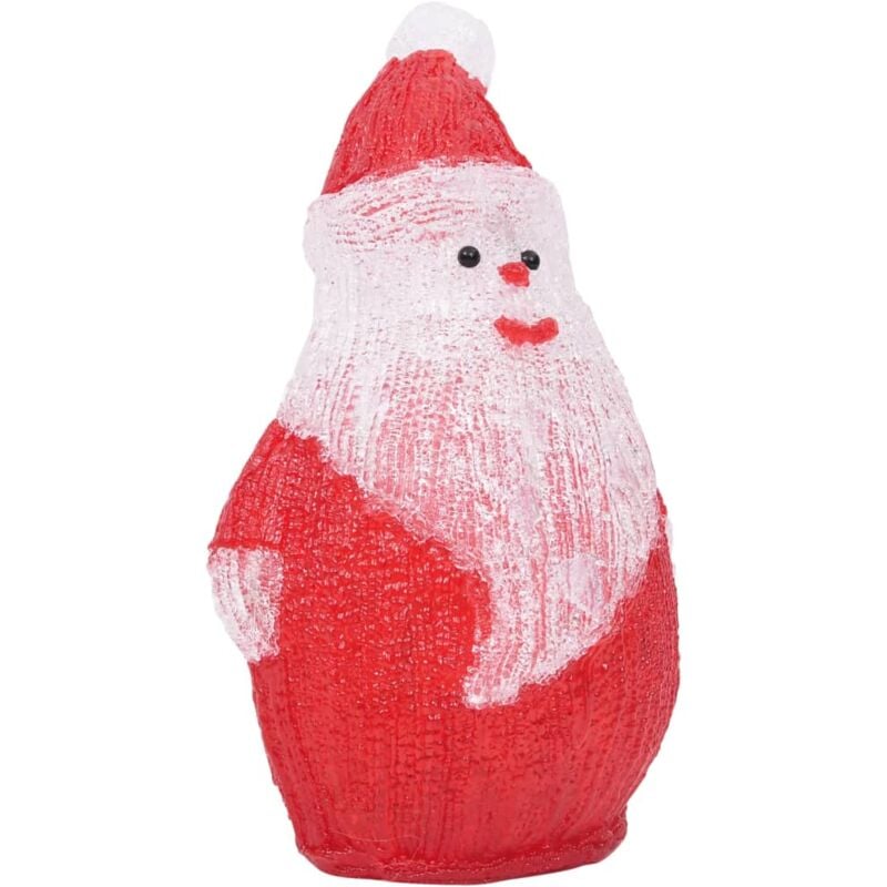 Figura de Papá Noel de acrílico navideño LED 28 cm vidaXL