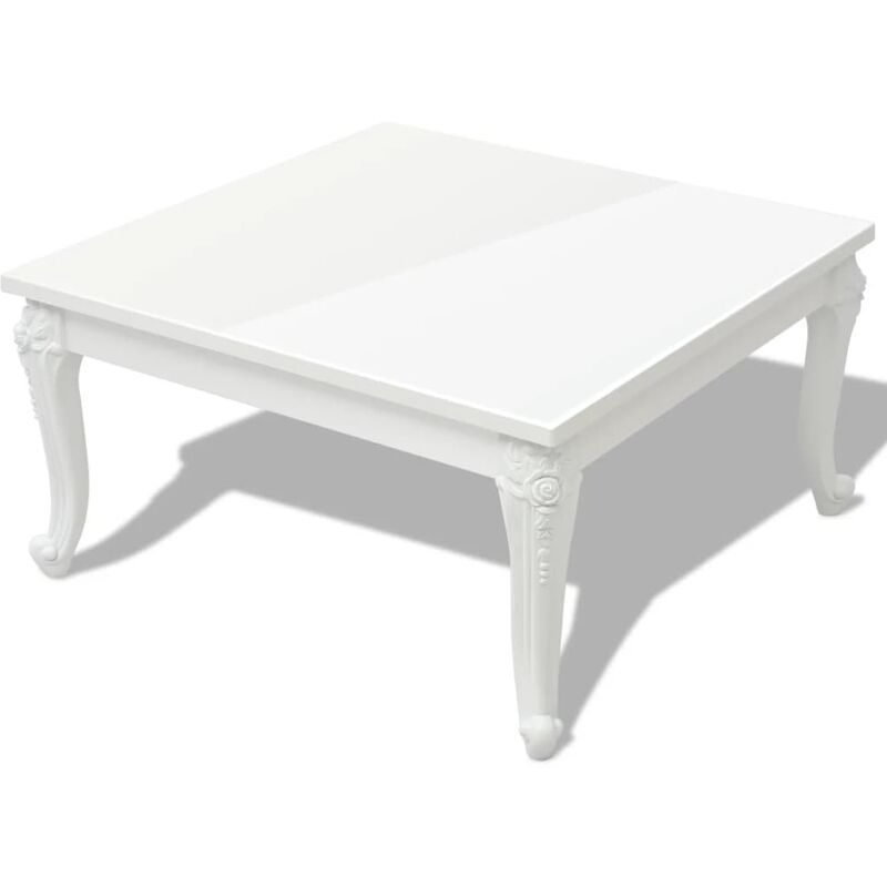 Mesa De Centro 80x80x42 cm blanco brillante 243379