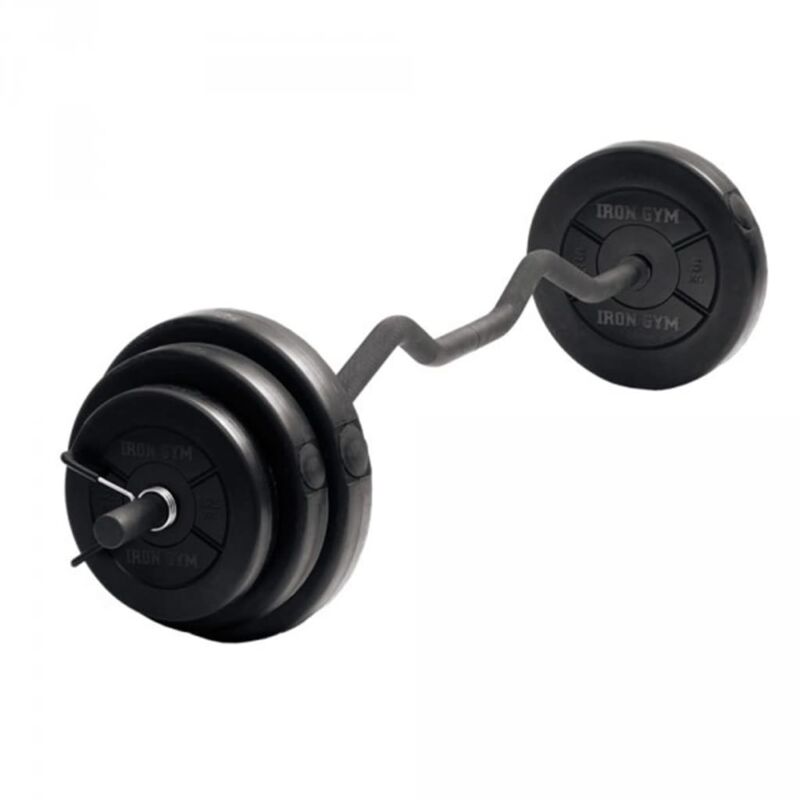 Set de pesas barra ajustable curl 23 kg IRG23 Iron Gym