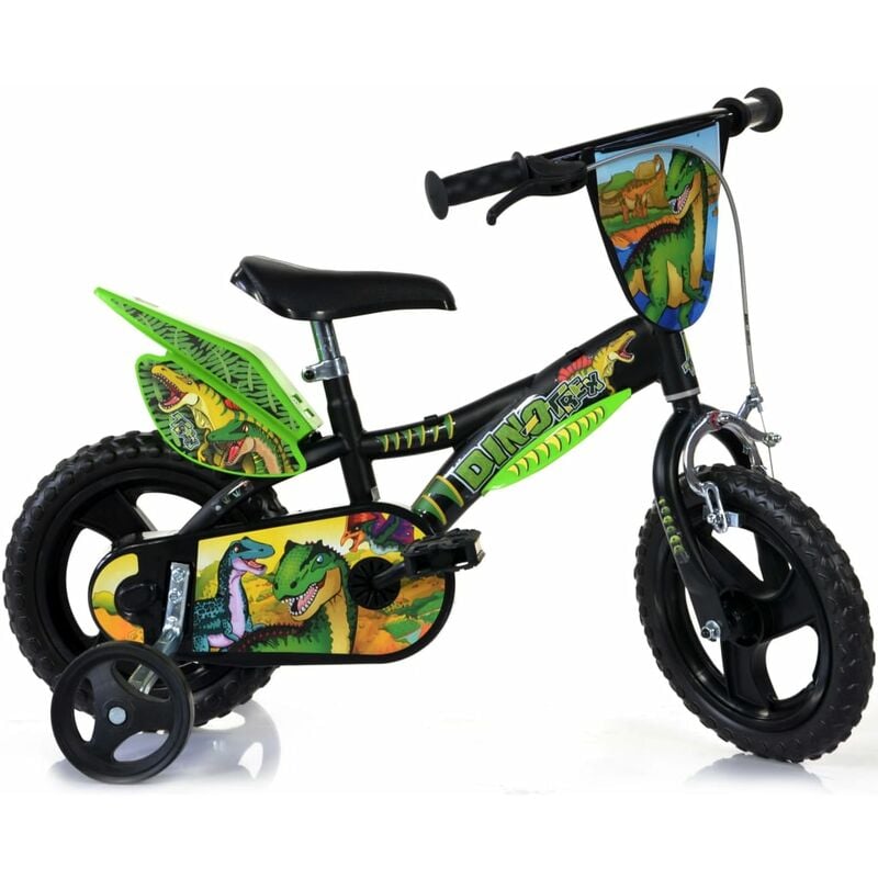 Bicicleta de niños Dinosaur verde 12 Dino Bikes