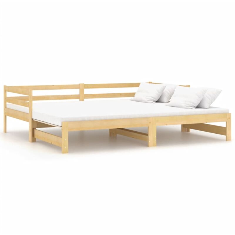 Sofá cama extraíble madera maciza de pino 2x(90x200) cm vidaXL