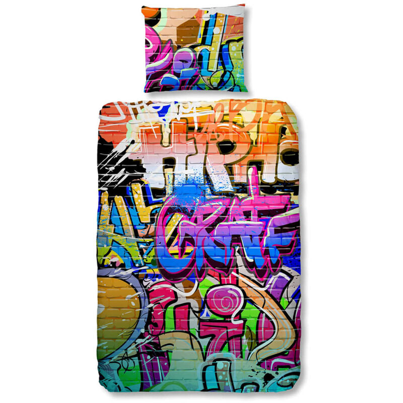 Funda de edredón 5481-P GRAFFITI 135x200 cm multicolor Good Morning