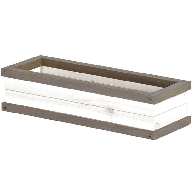 Jardinera para casita de juegos gris y blanco AXI