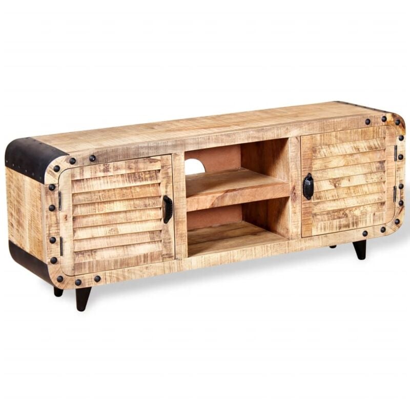 Mueble para la TV de madera de mango rugosa 120x30x50 cm vidaXL