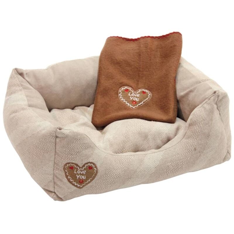 Cama para perros Love You 47x37x11 cm beige 81231 Kerbl