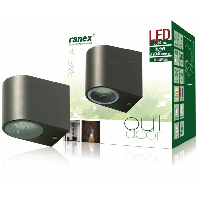 Lámpara LED de pared 3 W gris 5000.332 Ranex