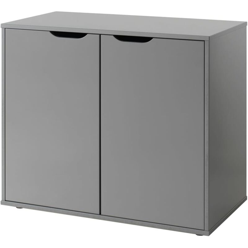 Armario de almacenaje Pino 2 puertas madera gris Vipack