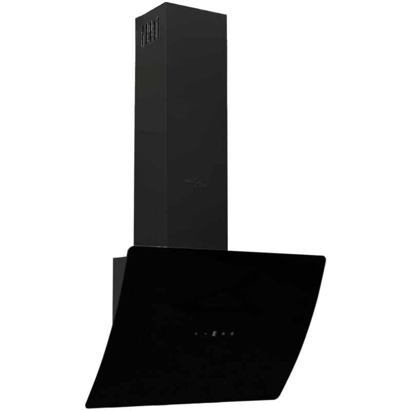 Campana extractora de pared acero vidrio templado negro 60 cm vidaXL