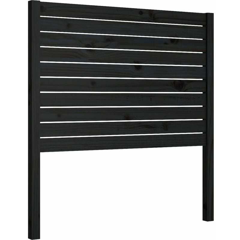 Cabecero de cama madera maciza de pino negro 96x4x100 cm vidaXL