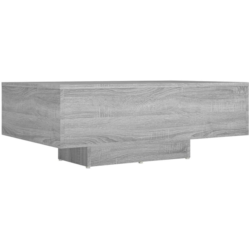 Mesa de centro madera contrachapada gris Sonoma 85x55x31 cm vidaXL