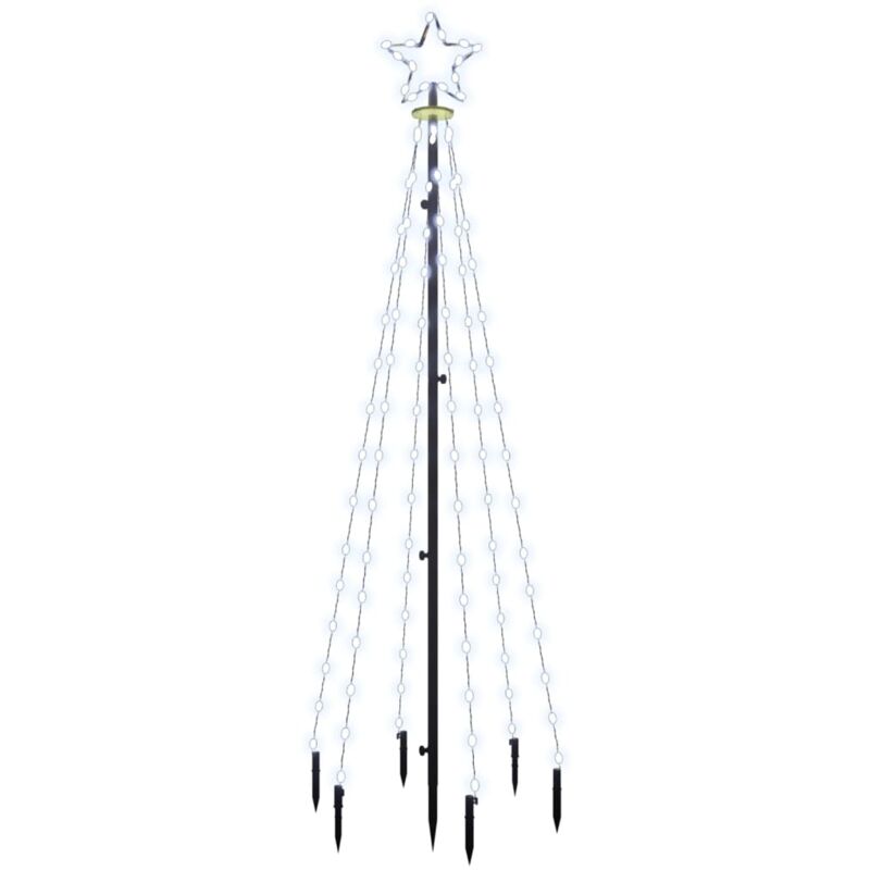 Árbol de Navidad con pincho 108 LED blanco frío 180 cm vidaXL