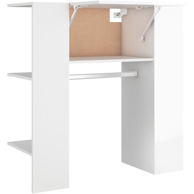 Mueble De Recibidor madera blanco brillante 975x37x99 cm