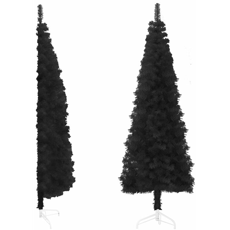 Medio De Navidad artificial con soporte negro 120 cm vidaxl �rb�l
