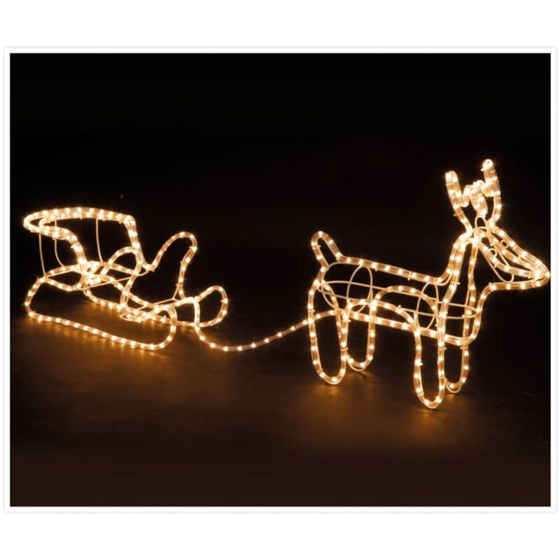 Decorative Lighting 3d tira luces navidad reno y trineo 9