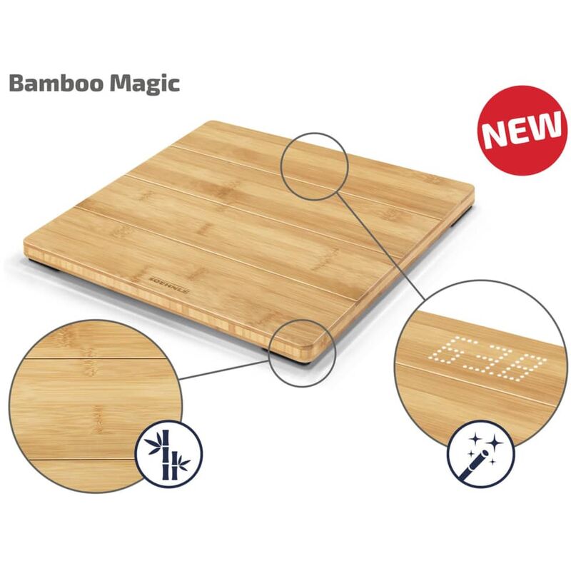 Báscula de baño Style Sense Bamboo Magic 180 kg Soehnle