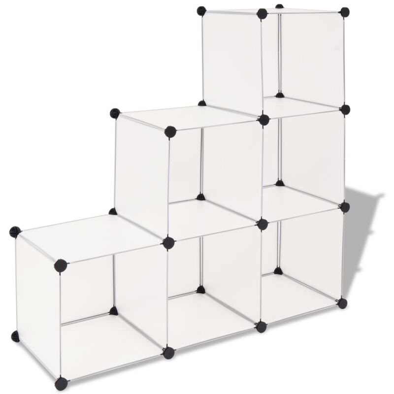 Estantería de cubos con 6 compartimentos blanco vidaXL