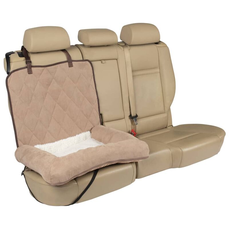 Cama para perros Car Cuddler pequeña marrón Happy Ride