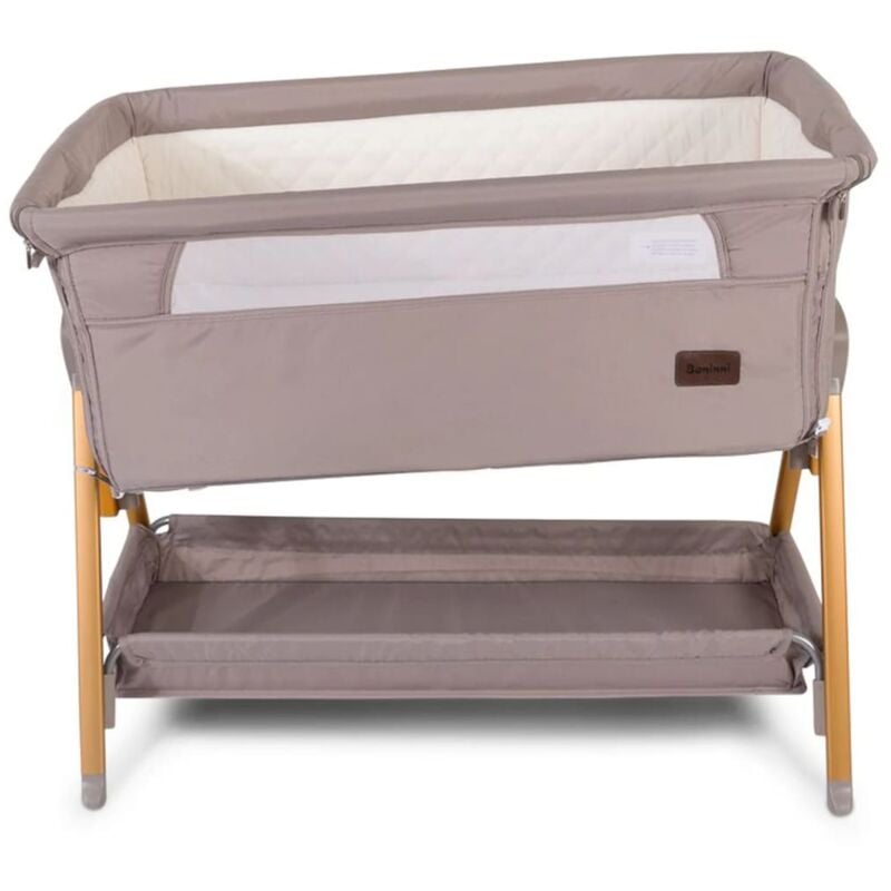 Cuna de colecho para bebés 2 en 1 Elia 92x55x82 cm gris taupe Baninni