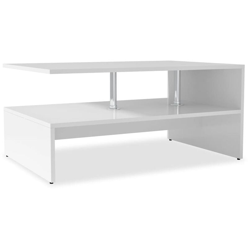 Mesa de centro de madera contrachapada 90x59x42cm blanca vidaXL