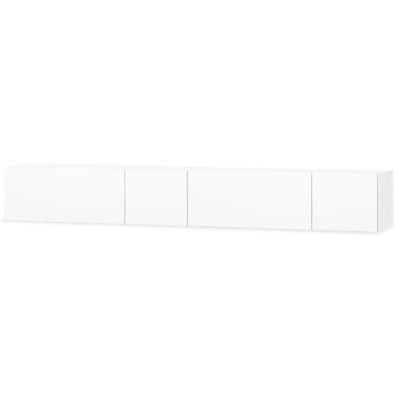 Mueble para TV 2 uds contrachapada blanco brillo 120x40x34cm vidaXL